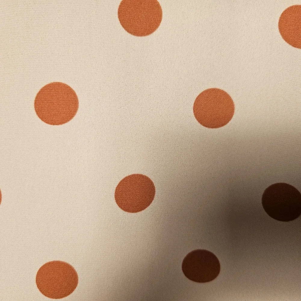Cato Womens Plus Size 18/20W Polka‎ Dot Sleeveless V-Neck Blouse Tan Rust